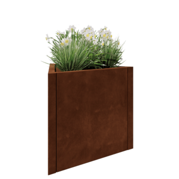 Corten steel planter - Triangle equilateral - 70,6 x 61 x 60 cm - Without bottom plate