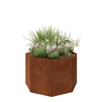 Corten steel planter - Octagon - 96,6 x 96,6 x 60 cm - Without bottom plate
