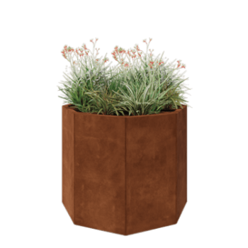 Corten steel planter - Octagon - 96,6 x 96,6 x 80 cm - Without bottom plate