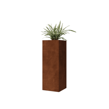 Corten steel planter - Square - 30 x 30 x 80 cm - Without bottom plate