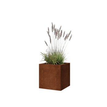 Corten steel planter - Square - 40 x 40 x 40 cm - Without bottom plate