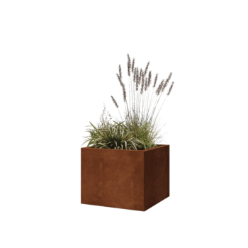 Corten steel planter - Square - 50 x 50 x 40 cm - Without bottom plate