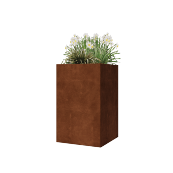 Corten steel planter - Square - 50 x 50 x 80 cm - Without bottom plate