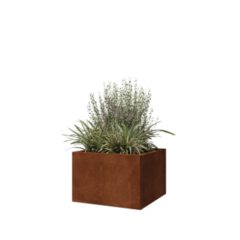 Corten steel planter - Square - 60 x 60 x 40 cm - Without bottom plate