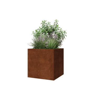 Corten steel planter - Square - 60 x 60 x 60 cm - Without bottom plate