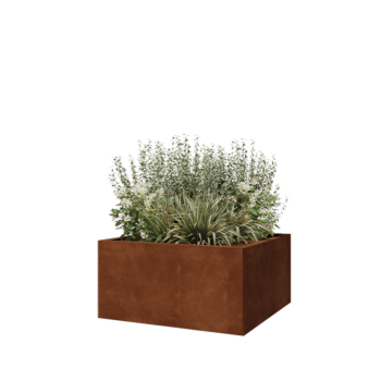 Corten steel planter - Square - 80 x 80 x 40 cm - Without bottom plate