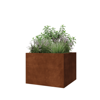 Corten steel planter - Square - 80 x 80 x 60 cm - Without bottom plate