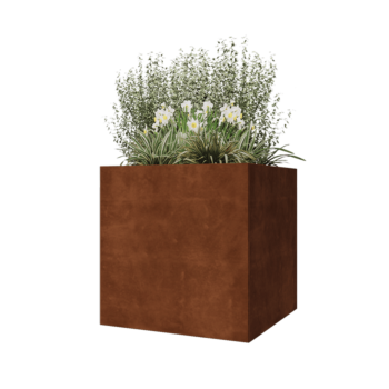 Corten steel planter - Square - 80 x 80 x 80 cm - Without bottom plate