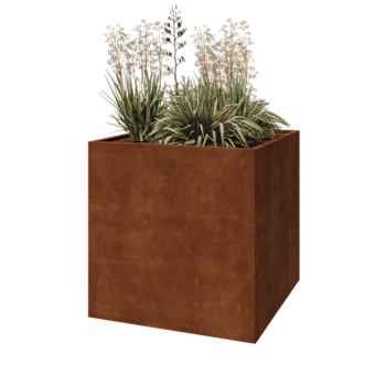 Corten steel planter - Square - 100 x 100 x 100 cm - Without bottom plate
