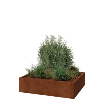 Corten steel planter - Rectangle - 120 x 100 x 30 cm - Without bottom plate