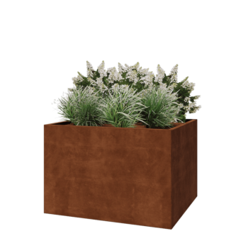 Corten steel planter - Rectangle - 120 x 100 x 80 cm - Without bottom plate