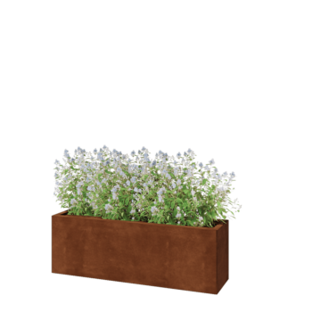 Corten steel planter - Rectangle - 120 x 30 x 40 cm - Without bottom plate