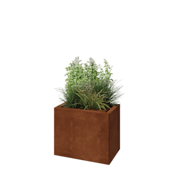 Corten steel planter - Rectangle - 50 x 30 x 40 cm - Without bottom plate