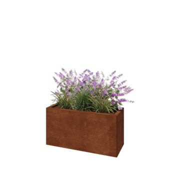 Corten steel planter - Rectangle - 80 x 30 x 40 cm - Without bottom plate