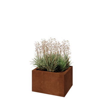 Corten steel planter - Rectangle - 50 x 40 x 30 cm - Without bottom plate
