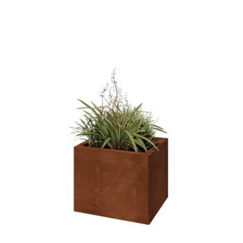 Corten steel planter - Rectangle - 50 x 40 x 40 cm - Without bottom plate