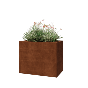 Corten steel planter - Rectangle - 100 x 60 x 80 cm - Without bottom plate