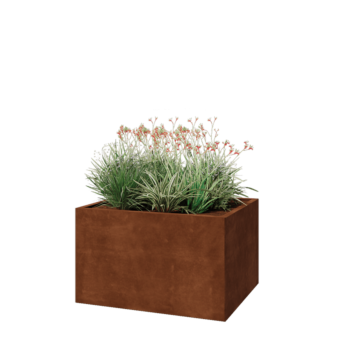 Corten steel planter - Rectangle - 100 x 80 x 60 cm - Without bottom plate