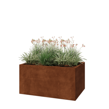 Corten steel planter - Rectangle - 120 x 80 x 60 cm - Without bottom plate