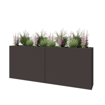 Steel planter XXL - Rectangle - 200 x 30 x 80 cm - RAL7016 matt (anthracite grey) - Without bottom plate