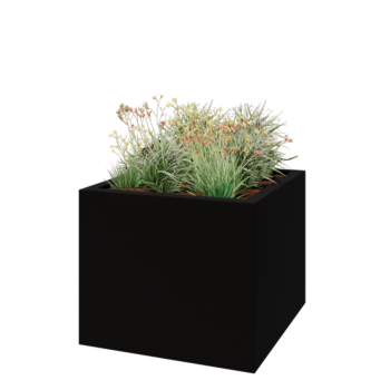 Fibreglass planter - Square - 120 x 120 x 100 cm - RAL9005 matt (black) - With bottom