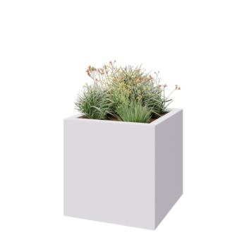 Fibreglass planter - Square - 100 x 100 x 100 cm - RAL9010 matt (white) - With bottom