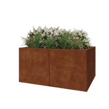 Corten steel planter XXL - Rectangle - 160 x 120 x 80 cm - Without bottom plate