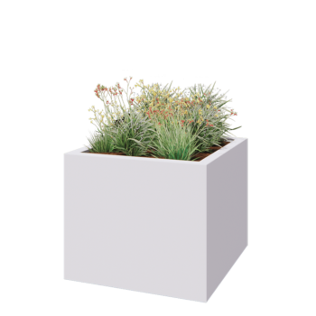 Fibreglass planter - Square - 120 x 120 x 100 cm - RAL9010 matt (white) - With bottom