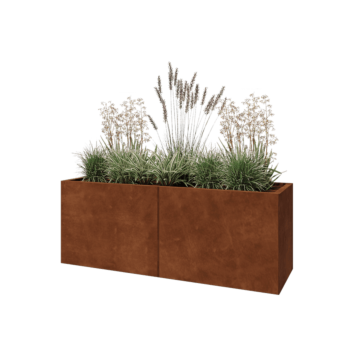 Corten steel planter XXL - Rectangle - 160 x 50 x 60 cm - Without bottom plate