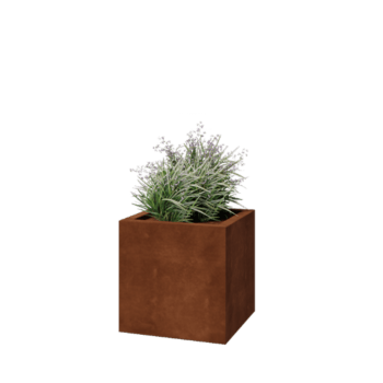 Corten steel welded planters Montana 50 x 50 x 50 cm