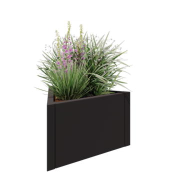 Steel planter - Triangle equilateral - 70,6 x 61 x 40 cm - RAL7016 matt (anthracite grey) - Without bottom plate