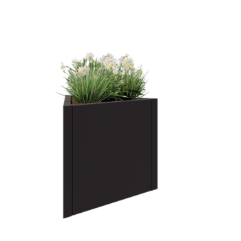 Steel planter - Triangle equilateral - 70,6 x 61 x 60 cm - RAL7016 matt (anthracite grey) - Without bottom plate
