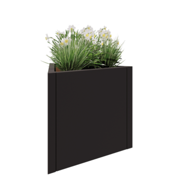 Steel planter - Triangle equilateral - 70,6 x 61 x 60 cm - RAL7016 matt (anthracite grey) - Without bottom plate