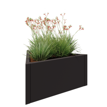 Steel planter - Triangle equilateral - 90,6 x 78,3 x 40 cm - Other RAL colour - Without bottom plate