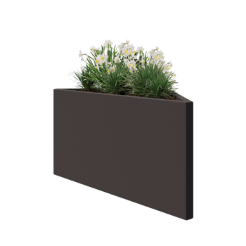 Steel planter - Triangle isosceles - 112,2 x 60,5 x 60 cm - RAL7016 matt (anthracite grey) - Without bottom plate