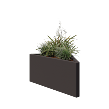 Steel planter - Triangle isosceles - 83,9 x 46,4 x 40 cm - RAL7016 matt (anthracite grey) - Without bottom plate