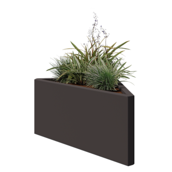 Steel planter - Triangle isosceles - 83,9 x 46,4 x 40 cm - Other RAL colour - Without bottom plate