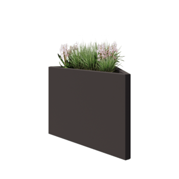 Steel planter - Triangle isosceles - 83,9 x 46,4 x 60 cm - RAL7016 matt (anthracite grey) - Without bottom plate