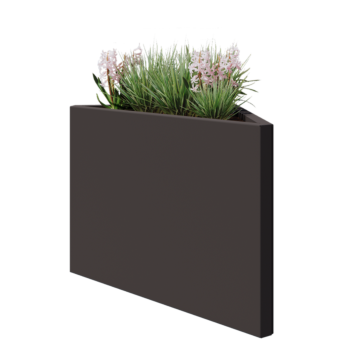 Steel planter - Triangle isosceles - 83,9 x 46,4 x 60 cm - RAL7016 matt (anthracite grey) - Without bottom plate