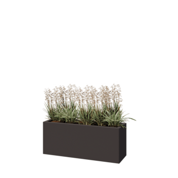Steel planter - Rectangle - 100 x 30 x 40 cm - Other RAL colour - With bottom plate