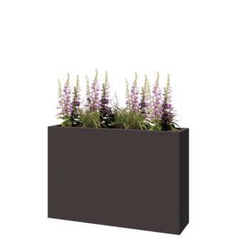 Steel planter - Rectangle - 120 x 30 x 80 cm - Other RAL colour - With bottom plate