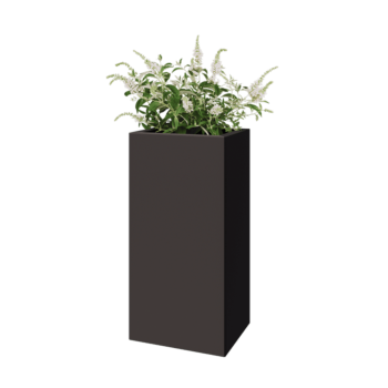 Steel planter - Rectangle - 40 x 30 x 80 cm - RAL7016 matt (anthracite grey) - With bottom plate
