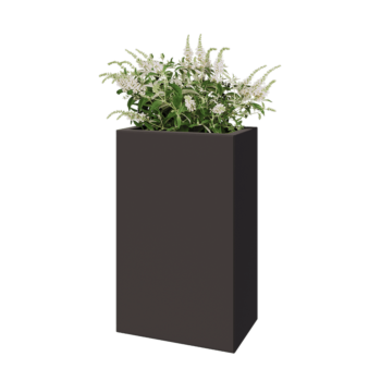 Steel planter - Rectangle - 50 x 30 x 80 cm - Other RAL colour - With bottom plate