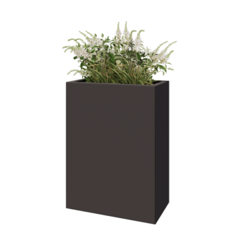 Steel planter - Rectangle - 60 x 30 x 80 cm - Other RAL colour - With bottom plate