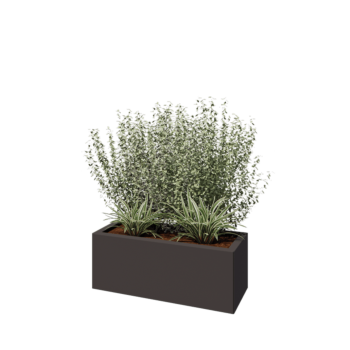 Steel planter - Rectangle - 80 x 30 x 30 cm - Other RAL colour - Without bottom plate