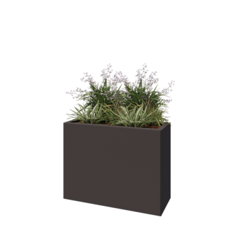 Steel planter - Rectangle - 80 x 30 x 60 cm - RAL7016 matt (anthracite grey) - Without bottom plate