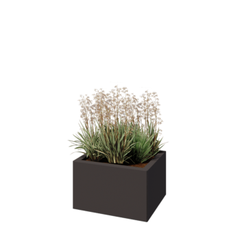 Steel planter - Rectangle - 50 x 40 x 30 cm - Other RAL colour - With bottom plate