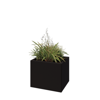 Steel planter - Rectangle - 50 x 40 x 40 cm - RAL9005 matt (black) - Without bottom plate