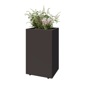 Steel planter - Rectangle - 50 x 40 x 80 cm - RAL7016 matt (anthracite grey) - With bottom plate - With legs