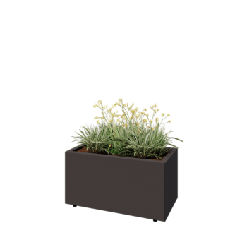 Steel planter - Rectangle - 80 x 40 x 40 cm - Other RAL colour - With bottom plate - With legs